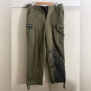 Promise Olive Graphic Cargo Pants